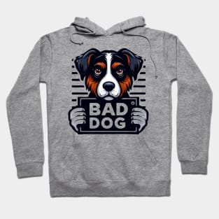 Bad Dog Illustrated Mug Shot Hoodie